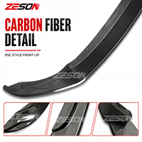 Splitter Bibir Depan Serat Karbon Asli Gaya RSC untuk BMW M3 M4 F80 F82 2014-2018 Spoiler Bumper M Performance Retrofit