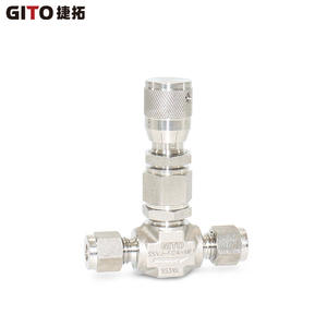 Válvula de Medición de Precisión OD1/8'', Válvula de Control de Ajuste Fino con Férula de Acero Inoxidable - Product Image 4