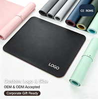 Tapis de bureau en cuir PU simple face antidérapant et imperméable, grand tapis de souris gaming avec logo personnalisé pour bureau et ordinateur