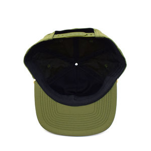 Không Có Cấu Trúc 5 Bảng Điều Chỉnh Snapback Cap Màu Xanh Lá Cây Nylon Sợi Dây Thừng Hat Với Tùy Chỉnh Thêu Handmade Logo Leopard Argyle Mô Hình Oxford Vải - Product Image 6