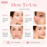 Masque pour les yeux PDRN, caféine, acide hyaluronique, pour les yeux gonflés, hydratant, raffermissant, patchs hydrogel pour les cernes, ensemble de patchs