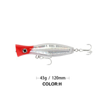 Leurre de pêche FUN 120 mm/43 g en acier inoxydable, leurre dur, collision avec l'eau, grande vague, rampant, pêche au topmouth, culter, zander, basse, simulation