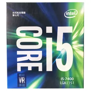 Hot selling i5-7400 Intel 7th generation core series desktop processor with 3.0GHz and 4-core 6MB slot 1151 14nm