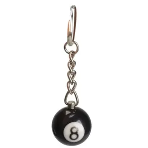 时尚创意台球台球球钥匙圈幸运黑色8号钥匙扣实用