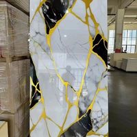 Panneau mural décoratif intérieur moderne en PVC marbré damassé UV, ignifuge, 1220*2440*3mm, pour appartements, solution de design graphique