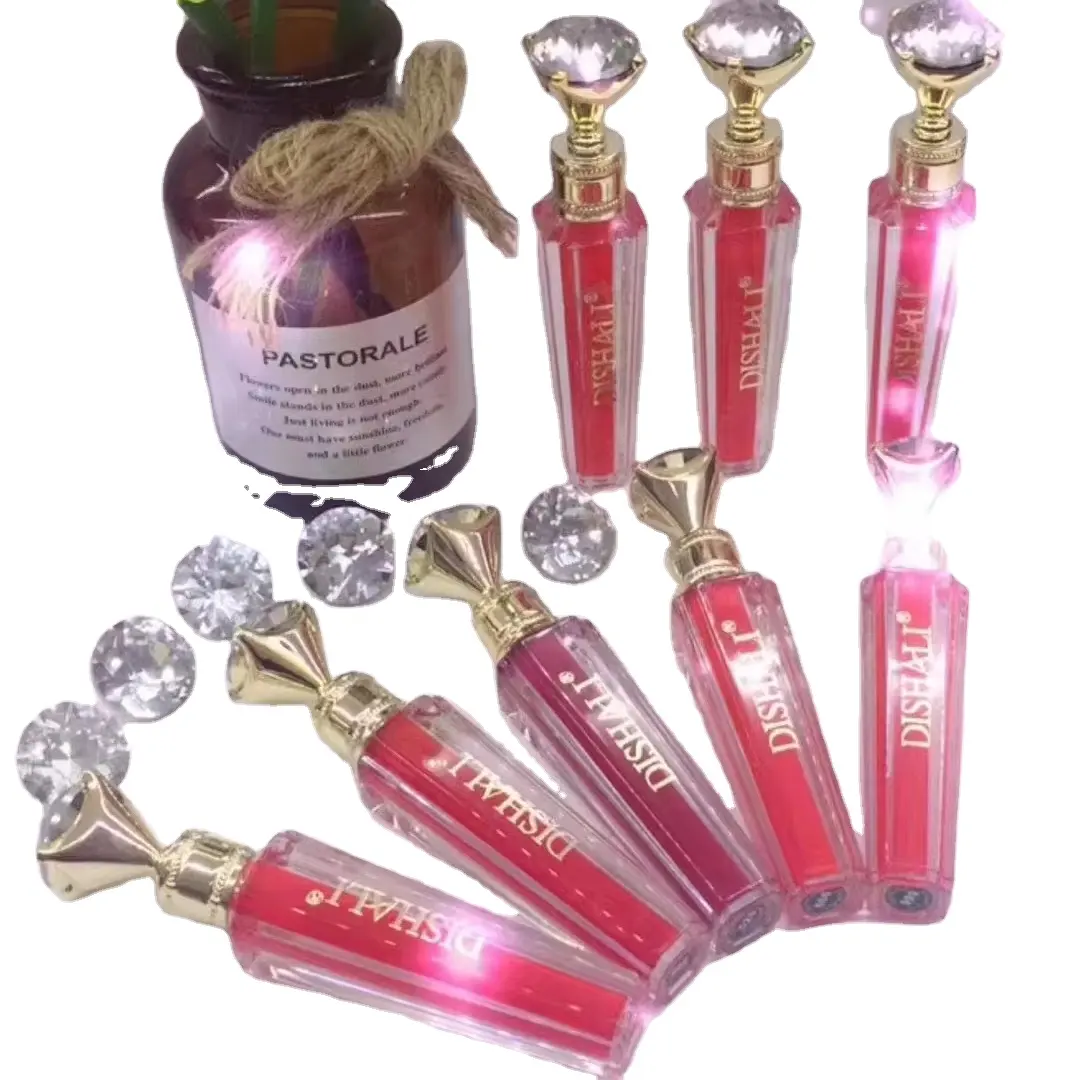 OEM rebranding liptint mate set jalea brillo de labios rosa Ángel tentación fabricante personalizado materia prima brillo de labios