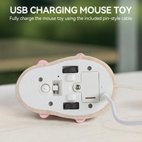 Jouet pour chat télécommandé AFP avec queue en plumes, souris interactive automatique à mouvement 4 directions pour l'exercice des chats en intérieur