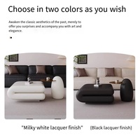 Chinesischer Hersteller Designer Minimalistischer Moderner Couchtisch Quadratischer Couchtisch Weißes Couchtisch-Set