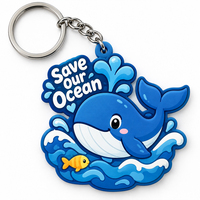 Porte-clés en caoutchouc souple PVC imprimé en relief 2D 3D personnalisé, imperméable, pour souvenirs, cadeaux, produits promotionnels