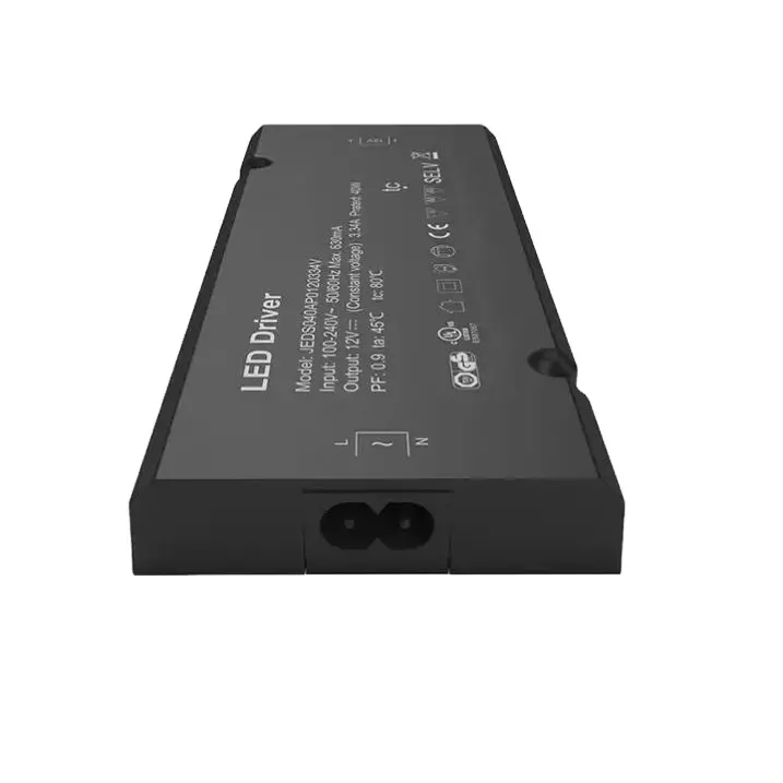 Controlador LED 30 W con controlador de voltaje constante Fuente de alimentación IP 20 DC 12 V para iluminación de gabinetes