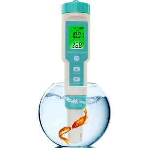 Probador de calidad del agua multiparámetros, medidor Digital de PH de acuario 7 en 1, pH/TDS/EC/salinidad/ORP/S.G/Kit de prueba de agua salada