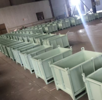 Bac de manutention métallique robuste Zhongcang, nouvelle version, conteneur pliable en fer, capacité de charge 1000-5000 kg, revêtement poudré, zinc
