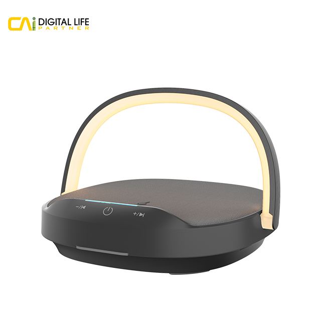 Регулируемая яркость Беспроводная зарядка прикроватная настольная лампа светодиодное Беспроводное зарядное устройство беспроводной портативный динамик