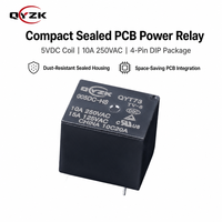 Relais électromagnétique scellé 5VDC 10A 250VAC DIP-4, relais de puissance 30VDC 0.36W pour carte PCB, relais pour distributeur automatique