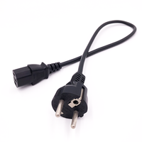Cordon d'alimentation EU avec extrémité dénudée IEC C13 2m IP20 PVC 250V 16A pour ordinateur, appareils ménagers, électronique grand public, industrie
