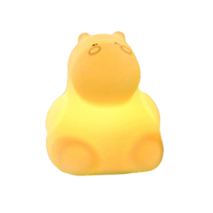 Mignon Animal Silicone Capteur Tactile LED Hippopotame <span class=keywords><strong>Veilleuse</strong></span> Couleur Changeante Respiration Sommeil Aide Cadeau Lampe pour Bébé Nouveau-Né Pépinière - Product Image 2