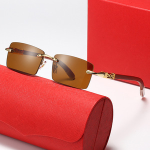 Nouvelle Arrivée 2026 <span class=keywords><strong>KAJA</strong></span> Montures de Lunettes Homme à Branches en Bois Style Euro-Américain Carrées UV400 avec Charnières à Ressort - Product Image 1