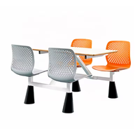 Ensemble table et chaises de restaurant commercial moderne, pour écoles et cafétérias, avec des caractéristiques durables, imperméables et douces