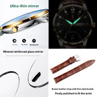 Montre pour homme Poedagar 836new, étanche, luminescente, double calendrier, montre-bracelet à quartz ultra-fine, est devenue une best-seller.