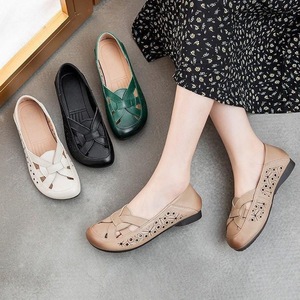 Sandalias Planas Elegantes para Mujer, Color Sólido, Punta Redonda, Deslizables, Transpirables, de Microfibra, Zapatos de Verano, Envío Directo - Product Image 4