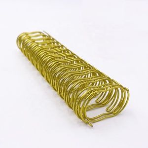 Spirale de <span class=keywords><strong>reliure</strong></span> double <span class=keywords><strong>anneau</strong></span> en métal doré avec revêtement PET pour cahiers et calendriers - Product Image 2