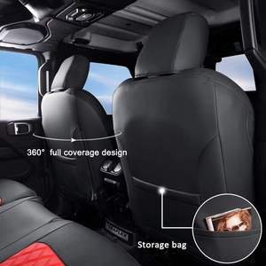 Housses de siège en cuir imperméables et durables, ensemble complet pour Jeep Wrangler Unlimited Pickup Truck 2018-2024, accessoires intérieurs pour sièges - Product Image 2