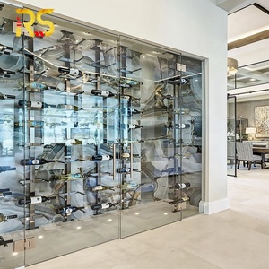 Nhà thanh trang trí nội thất nổi rượu vang tường Giá hiển thị sang trọng tầng để Trần Giá rượu Thiết kế treo tường rượu vang giữ chai giá - Product Image 6