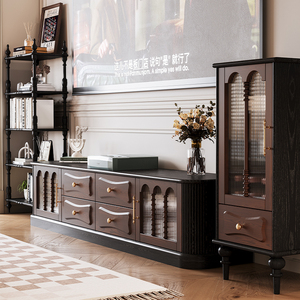 <span class=keywords><strong>100</strong></span> pouces minimaliste mode hôtel de luxe nouveau Design brun Laser <span class=keywords><strong>Tv</strong></span> Stand italien armoires de télévision en bois massif - Product Image 4