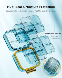 Nouvelle boîte à pilules portable à 7 compartiments, boîte de rangement pour médicaments, sans BPA, sans danger pour les aliments, empilable, pratique, organisateur pour pharmacie et maison - Product Image 5