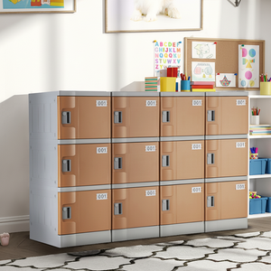 Nouvelle Arrivée TOPPLA Casiers Scolaires Électroniques en Plastique Style Moderne Armoires de Rangement Assemblées Prix de Gros Bleu Marine Étanche - Product Image 3