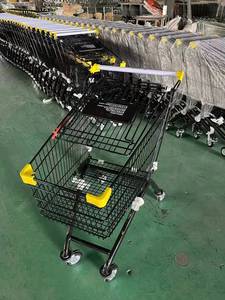 Directo de fábrica Popular 80L Supermercado Carrito de compras Estilo profesional Chapado en zinc a un precio inmejorable - Product Image 4