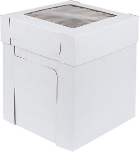 Cake Boxes 12 x 12x 12 High Paper Cake Box 12 Inch Top Design Cakes Cardboard Paper Packaging Box With transparent Lid
