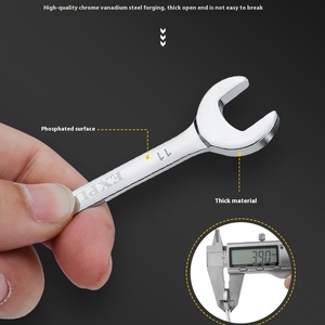 EXPLOIT Dual-Purpose CRV Spanner Set Metric Open-End Box-End Ratchet <strong>Combination</strong> DIY <strong>Wrench</strong> Electronic Electronic <strong>Wrench</strong> - Product Image 1