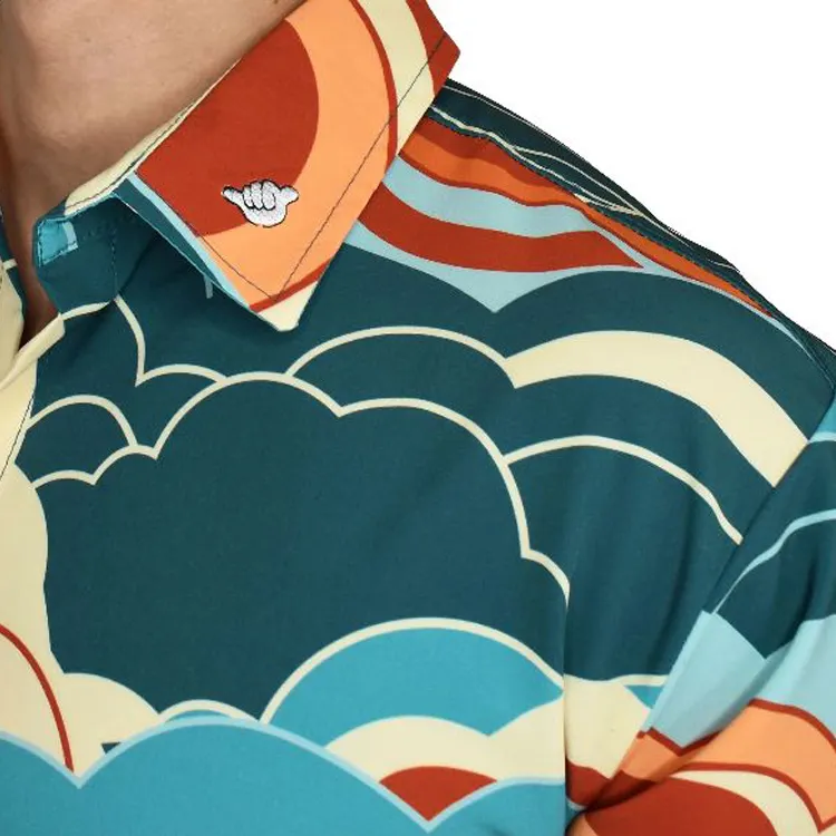 Мужская Высококачественная гавайская рубашка с коротким рукавом, оптом