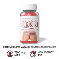 Gummies d'amélioration des fessiers à faible MOQ, à base d'extraits naturels végétaliens de Maca, avec effet raffermissant et liftant