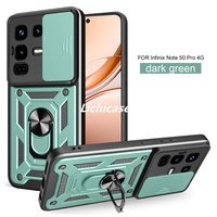 Lichicase aimant fort 360 support de bague support glisser PC lentille étui de protection pour Infinix Note 50 Pro 50 Pro Plus couverture arrière