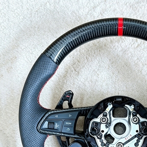 Volante de Fibra de Carbono para Audi R8 A3 A4 B9 A5 B8 B9 <span class=keywords><strong>A6</strong></span> C7 A7 A8 S3 S4 RS3 RS5 RS7 RS6 C8 Q3 Q5 Q7 Q8 S5 S6 S7 TT TTRS - Product Image 4