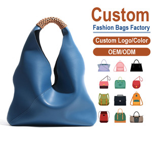 Sacs à main pour femmes en cuir véritable grande capacité, style hobo, vente directe d'usine, personnalisation OEM, sacs à bandoulière en gros - Product Image 1