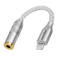 Adaptador hembra a macho de 3,5 MM recubierto de PVC profesional para conector de auriculares Apple para teléfono móvil tableta auriculares de coche con Cable auxiliar