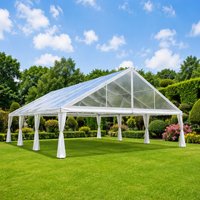 Tente d'événement en PVC transparent avec structure en aluminium, imperméable, pour mariages et fêtes en extérieur, taille personnalisée pour les grands rassemblements