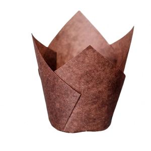Gobelets à gâteau jetables McFen en papier, forme tulipe, blanc, gris, naturel, flamme, avec doublure, ensemble en sachet OPP, compatibles lave-vaisselle, pour la pâtisserie et les desserts - Product Image 4