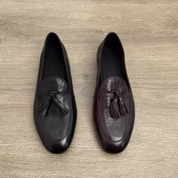 Mocassins plats rétro à pampilles pour femme, style britannique, petites chaussures en cuir pour femme 918