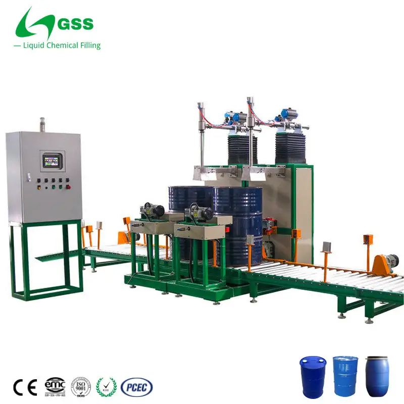 化学工業用GSS100-300L半自動腐食性液体硫酸硝酸ライ充填機
