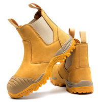 Botas DE TRABAJO DE SEGURIDAD DE CUERO nobuck cementado antideslizantes transpirables para hombres