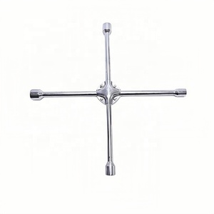 Llave cruzada para neumáticos, extractor de tuercas de rueda de coche, llave de vaso universal extendida, herramienta resistente para cambio y reparación de neumáticos - Product Image 3