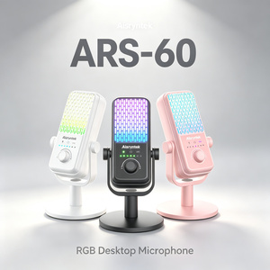Microphone de bureau ARS60 RGB avec suppression du bruit et mixage de monitoring, micro à condensateur pour le gaming, le <span class=keywords><strong>streaming</strong></span> et l'enregistrement - Product Image 1