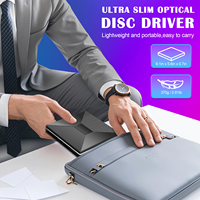 Ortam ışığı ile CD DVD OYNATICI USB C CD/DVD +/-Rw sürücü CD ROM brülör okuyucu brülör dizüstü Mac hava/Pro Windows 11/10 için