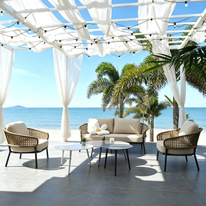 Outdoor Wicker <strong>Rattan</strong> <strong>Sofa</strong> Set-Waterproof UV-Resistant Garden <strong>Sofa</strong> &amp; Outdoor Chairs for Courtyards &amp; Patios - Product Image 2