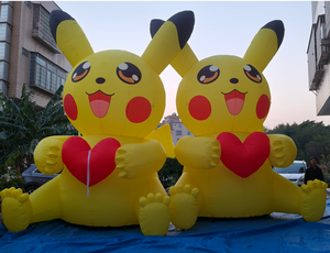 Ballon gonflable géant <span class=keywords><strong>Pikachu</strong></span> avec lumière LED, modèle de personnage de dessin animé gonflable à vendre - Product Image 1