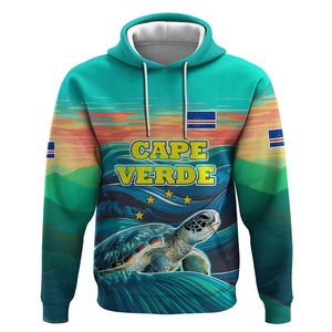 Nueva Sudadera con capucha de <span class=keywords><strong>Cabo</strong></span> <span class=keywords><strong>Verde</strong></span> con Loggerhead Sea Turtle <span class=keywords><strong>Ocean</strong></span> Sunset Hoodies para hombres Sudadera con capucha de alta calidad - Product Image 1